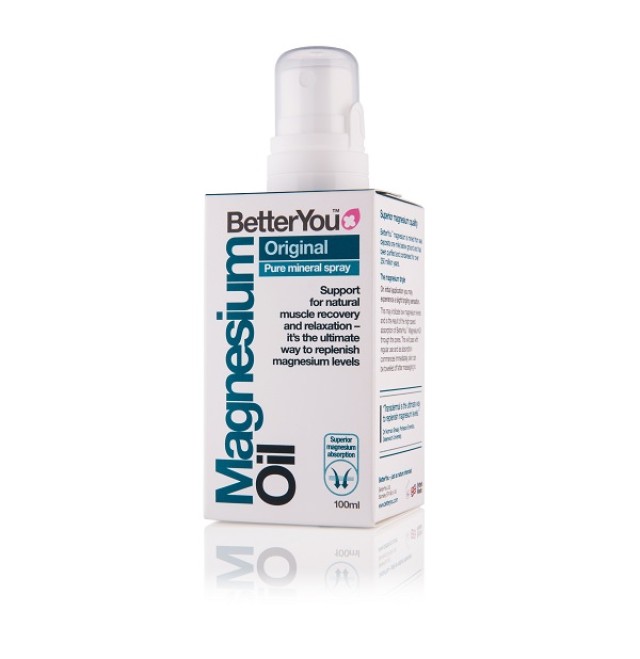 BetterYou Magnesium Oil Original Spray 100ml (Σπρέι Μαγνησίου για την Καλή Υγεία των Οστών & την Υγεία του Δέρματος) 