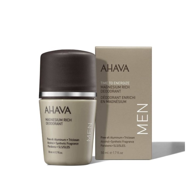 Ahava Men Magnesium Rich Deodorant Roll On 50ml (Ανδρικό Αποσμητικό χωρίς Οινόπνευμα) 