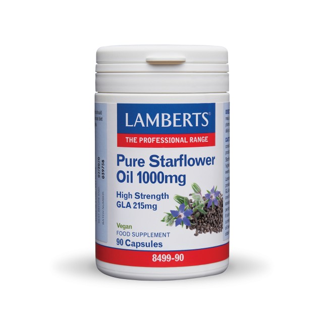 Lamberts Pure Starflower Oil 90caps (Υψηλής Ισχύος και Καθαρότητας Έλαιο Starflower)