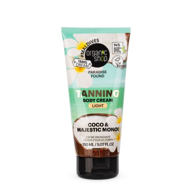 Natura Siberica Organic Shop Tanning Body Cream Coco & Majestic Monoi - Light 150ml