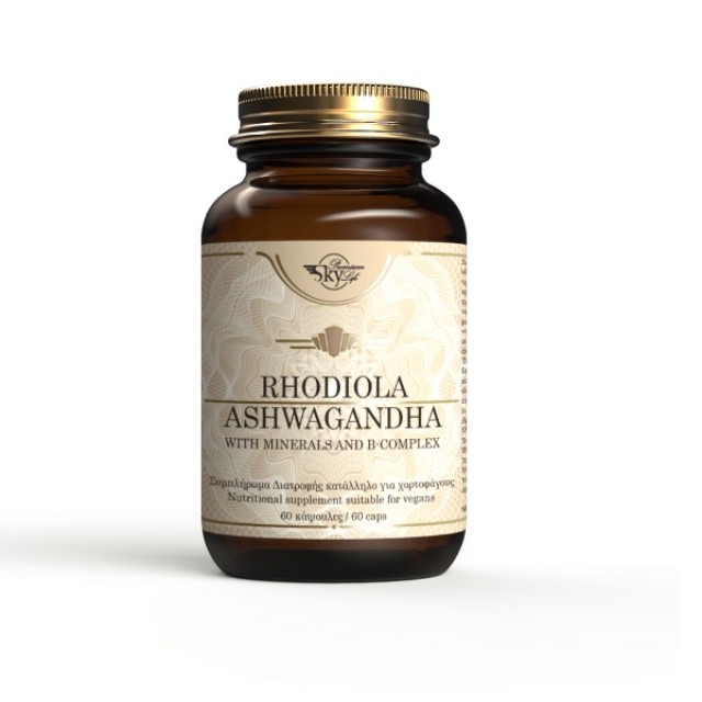Sky Premium Life Rhodiola Ashwagandha 60caps (Συμπλήρωμα Διατροφής για την Φυσιολογική Λειτουργία του Νευρικού Συστήματος)
