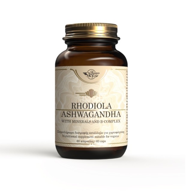 Sky Premium Life Rhodiola Ashwagandha 60caps (Συμπλήρωμα Διατροφής για την Φυσιολογική Λειτουργία το