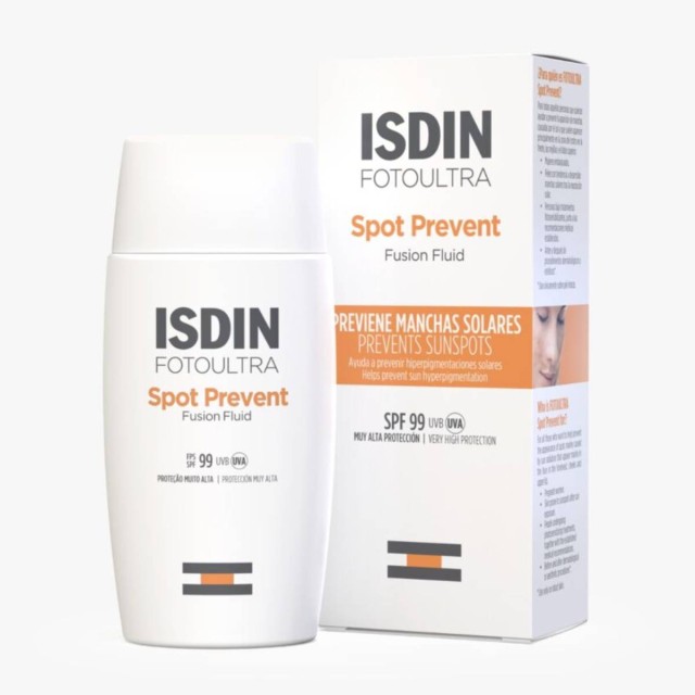 Isdin Foto Ultra 100 Spot Prevent Fusion Fluid SPF50+ 50ml (Λεπτόρευστη Αντηλιακή Κρέμα για Πρόληψη των Σκούρων Κηλίδων)