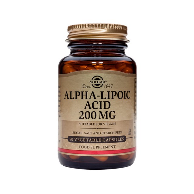 Solgar Alpha Lipoic Acid 200mg 50caps  (Αντιοξειδωτικά)