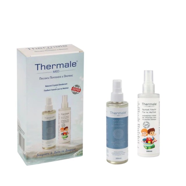 Thermale Med SET Natural Crystal Deodorant 200ml & Kids Anti-Lice Lotion 200ml