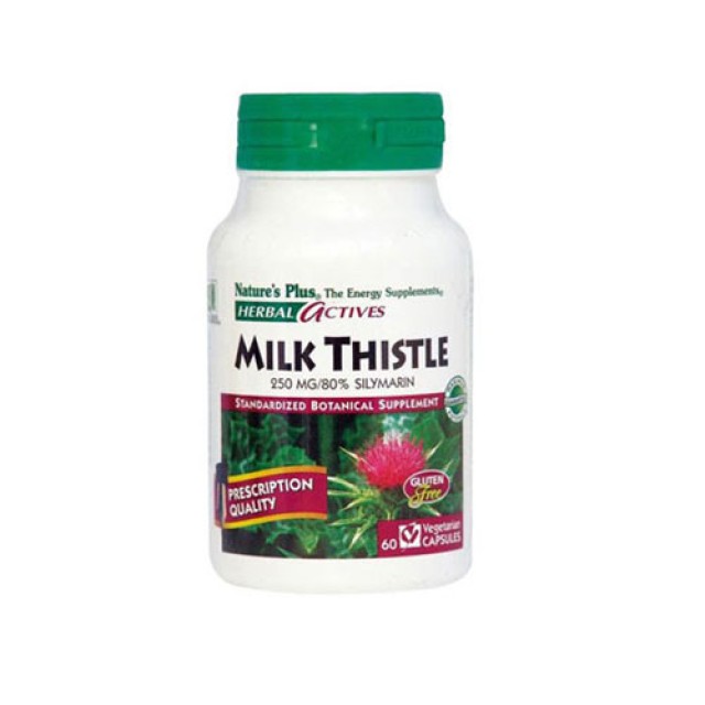 Natures Plus Milk Thistle 250mg 60cap (Τονωτικό - Αποτοξινωτικό Συκωτιού)