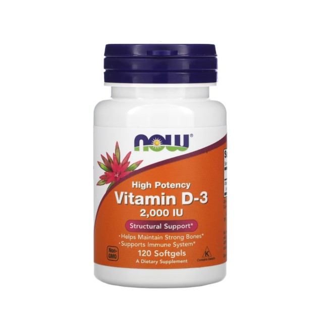 Now Foods Vitamin D-3 2000IU 120 softgels