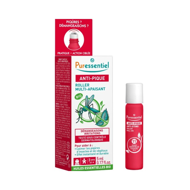Puressentiel Anti-Bite & Sting Multi Shoothing Roller 5ml (Roll-on με Αιθέρια Έλαια για Μετά το Τσίμπημα)