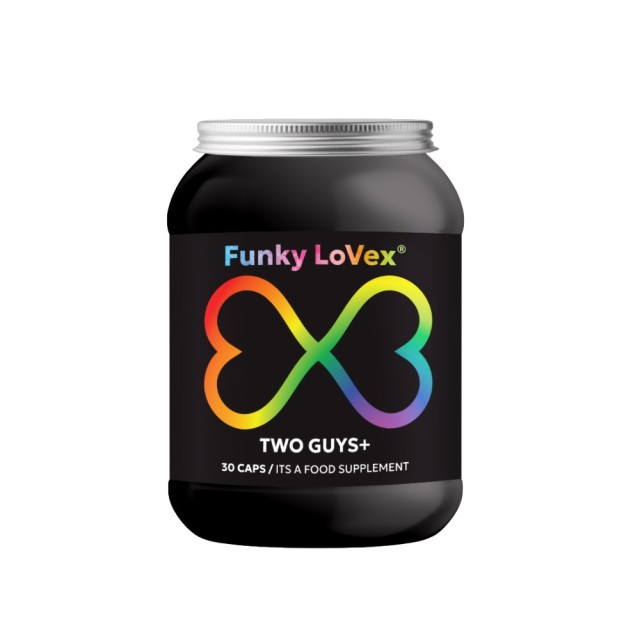 Funky Lovex Two Guys+ 30caps (Συμπλήρωμα Διατροφής για Ενίσχυση της Ανδρικής Σεξουαλικής Απόδοσης)