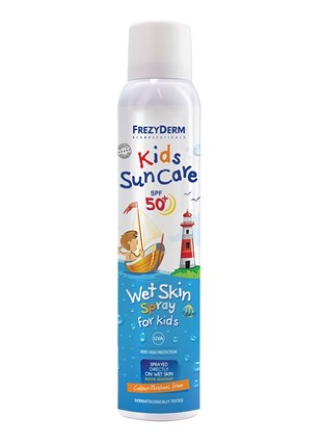 Frezyderm Sun Care Kids Wet Skin Spray For Kids SPF50+ 200ml (Παιδικό Αντηλιακό Spray Χωρίς Οινόπνευμα)