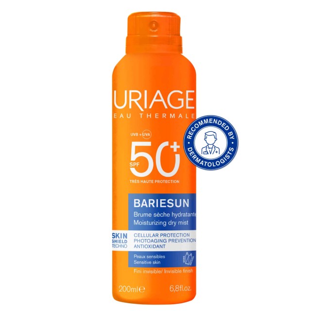 Uriage Bariesun SPF50+ Dry Mist 200ml (Αόρατο Αντηλιακό Σπρέι Σώματος)