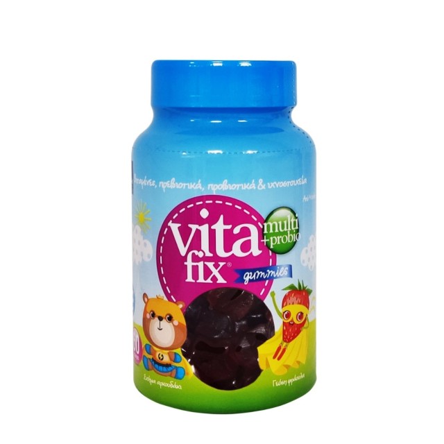 Intermed Vitafix Multi & Probio Gummies 60τεμ (Παιδικά Ζελεδάκια με Βιταμίνες, Πρεβιοτικά & Προβιοτικά για Παιδιά 4 Ετών+)