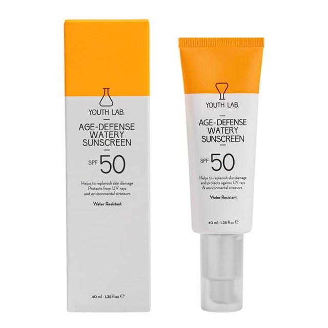 YOUTH LAB Age-Defense Watery Sunscreen SPF50 40ml (Λεπτόρρευστο Αντηλιακό Προσώπου για Επανόρθωση & Προστασία από Ρυτίδες & Κηλίδες)
