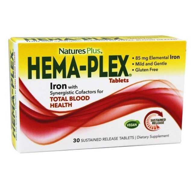 Natures Plus Hema Plex 30tabs (Σίδηρος - Αιμοποίηση)