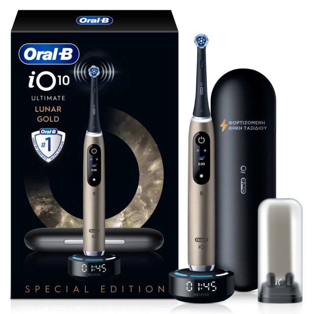 Oral-B iO10 Ultimate Gold Editon (Hλεκτρική Oδοντόβουρτσα Χρυσή με Έξυπνη Θήκη Φορτιστή)