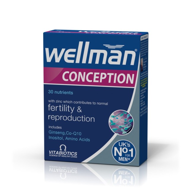 Vitabiotics Wellman Conception 30tabs (Συμπλήρωμα Διατροφής για την Αναπαραγωγική Υγεία των Ανδρών)