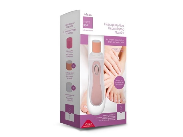 Vican Home Spa Nail Care System Συσκευασία με 5 Κεφαλές (Ηλεκτρική Λίμα Νυχιών)