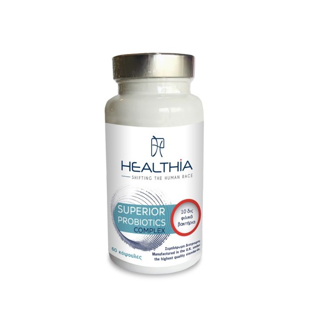Healthia Super Probiotic Complex 60caps (Συμπλήρωμα Διατροφής με Προβιοτικά & Πρεβιοτική Ίνα)