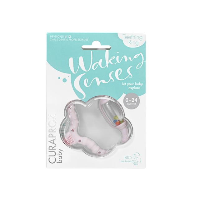 Curaprox Baby Teething Ring Pink (Δαχτυλίδι Οδοντοφυίας Ροζ)