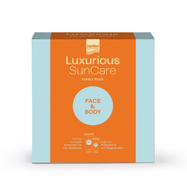 Intermed Luxurious Sun Care Pack SET Face Cream SPF50 75ml & Body Cream SPF30 200ml (ΣΕΤ με Αντηλιακή Κρέμα Προσώπου & Σώματος)