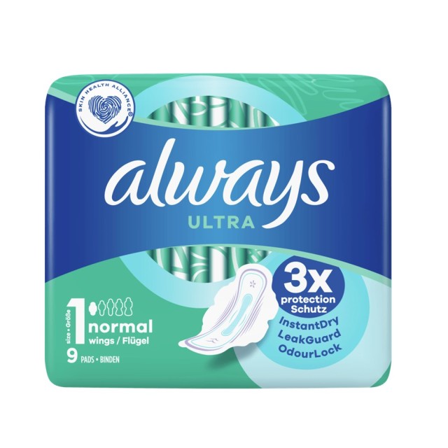 Always Ultra Normal Plus With Wings 9 Pads 