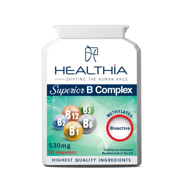 Healthia Superior B Complex 530mg 60caps (Συμπλήρωμα Διατροφής με Σύμπλεγμα Βιταμινών Β)