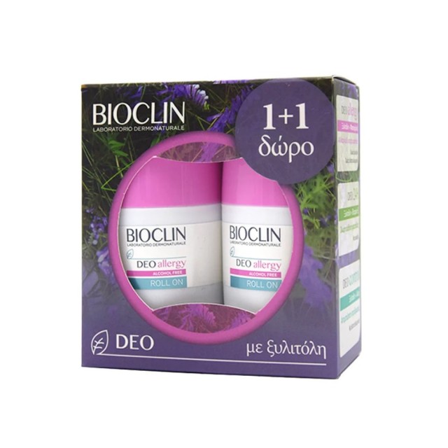Bioclin SET Deo Allergy Alcohol Free Roll On 2x50ml (Αποσμητικό για Επιδερμίδα με Τάση Αλλεργίας 1+1 ΔΩΡΟ) 
