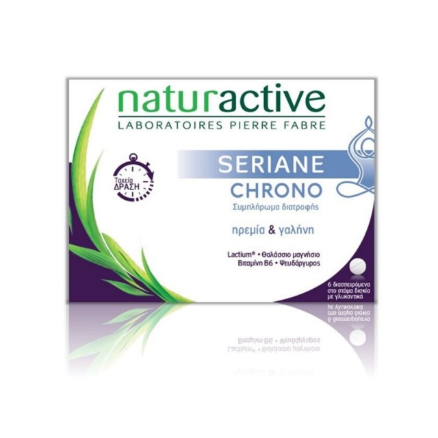 Naturactive Seriane Chrono 6tabs (Συμπλήρωμα Διατροφής για Ηρεμία, Νηφαλιότητα & Αντιμετώπιση Άγχους)