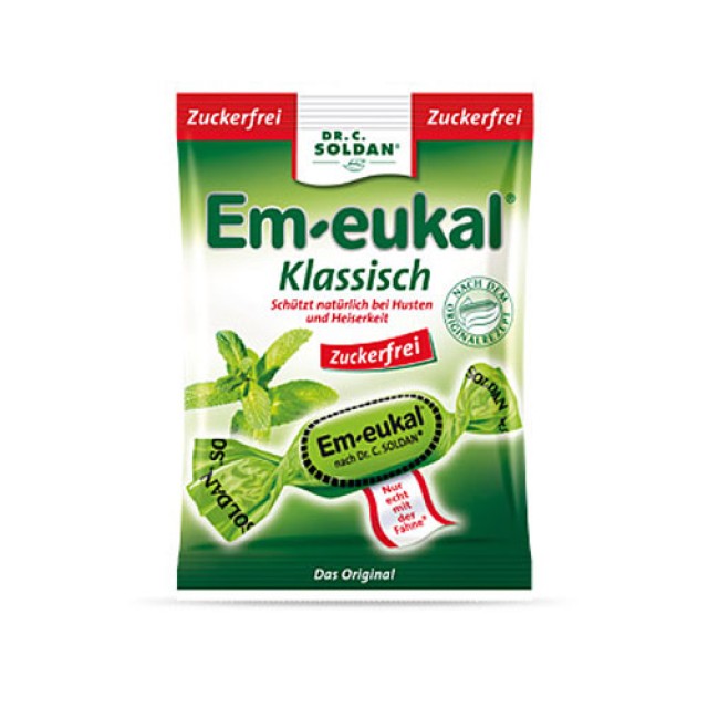 Em Eukal Classic Sugarfee (Καραμέλες Χωρίς Ζάχαρη Γεύση Ευκάλυπτος) 75gr 