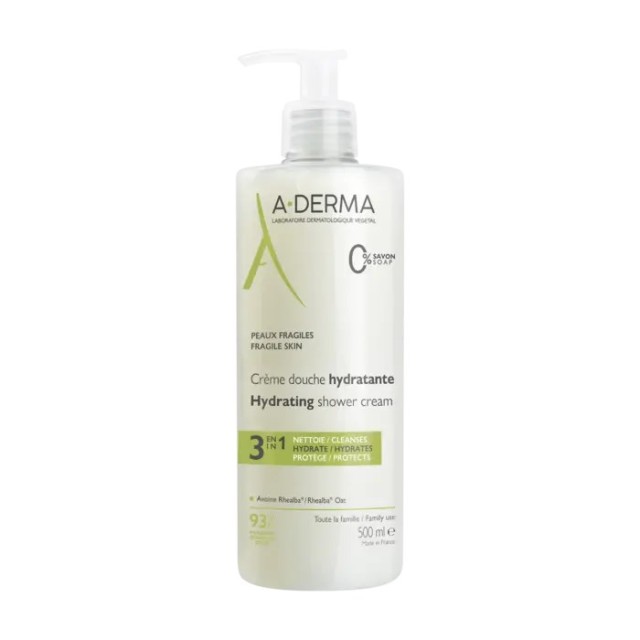 A Derma Hydrating Shower Cream 500ml (Ενυδατικό Κρεμώδες Καθαριστικό)