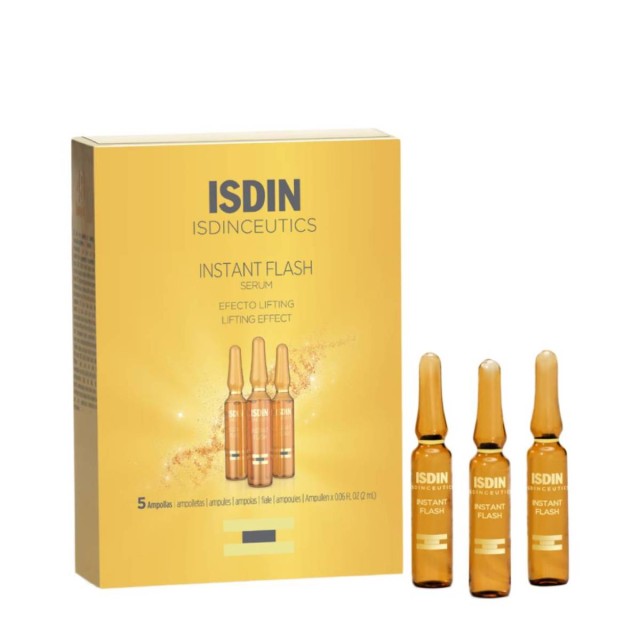 Isdin Instant Flash 5x2ml (Ορός Προσώπου σε Αμπούλες για Άμεσο Εφέ Lifting)