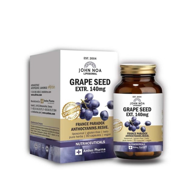 John Noa Liposomal Grape Seed Extract 140mg 90caps (Συμπλήρωμα Διατροφής με Αντιοξειδωτική Δράση)