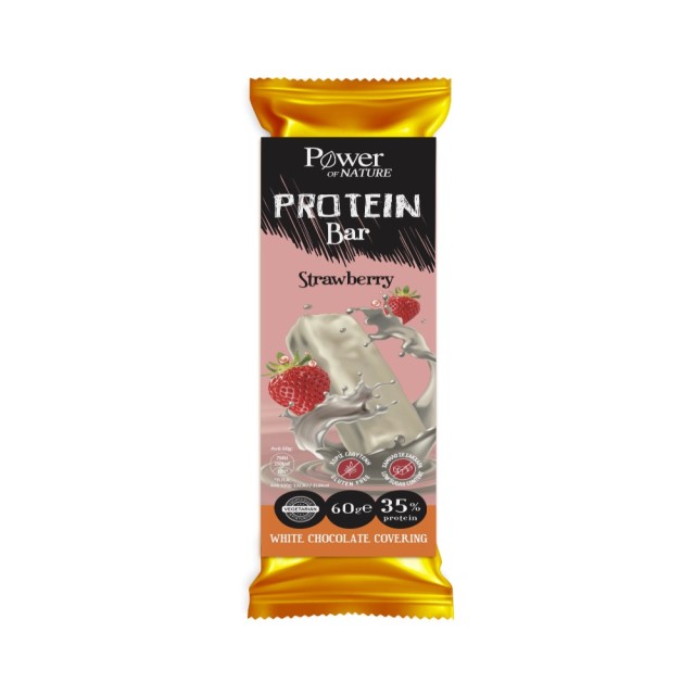 Power Of Nature Protein Bar Strawberry 60gr (Μπάρα Πρωτεΐνης με Γεύση Φράουλας)
