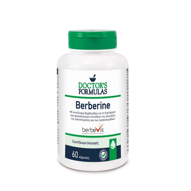Doctors Formulas Berberine 60caps (Συμπλήρωμα Διατροφής με Βερβερίνη για τη Διατήρηση των Φυσιολογικών Επιπέδων της Γλυκόζης, της Χοληστερόλης & των Τριγλυκεριδίων στο Αίμα)