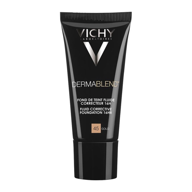 Vichy Dermablend Fluid Make-up N45 Gold 30ml (Υγρό Μέικαπ για Yψηλή Kάλυψη)
