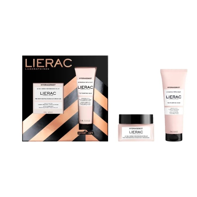 Lierac Xmas SET Hydragenist Rehydrating Radiance Cream-Gel (ΣΕΤ με Κρέμα Τζελ Προσώπου για Ενυδάτωση & Λάμψη για Κανονική/Μικτή Επιδερμίδα & ΔΩΡΟ Μάσκα Επαναπύκνωσης & Λάμψης)