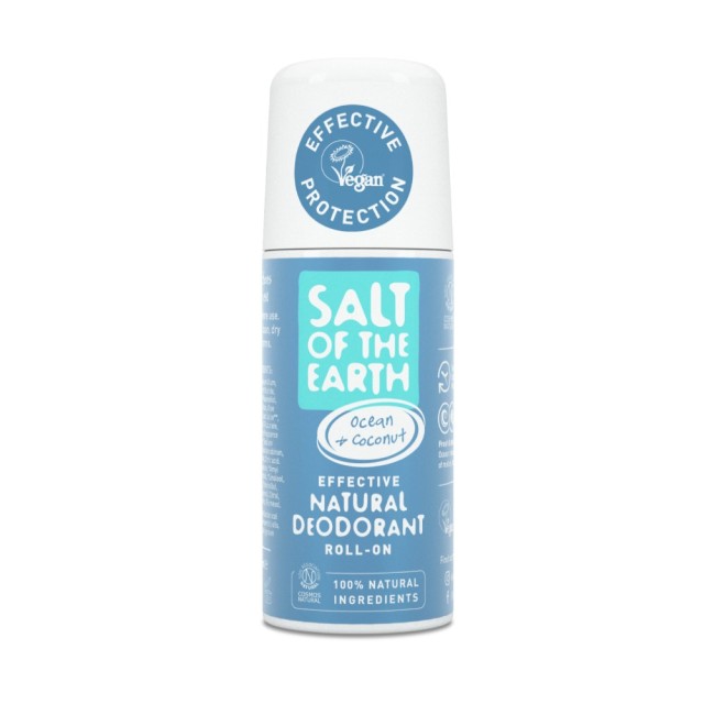 Salt Of The Earth Vegan Deodorant Roll On Ocean & Coconut 75ml (Αποσμητικό Roll On με Άρωμα Καρύδας 