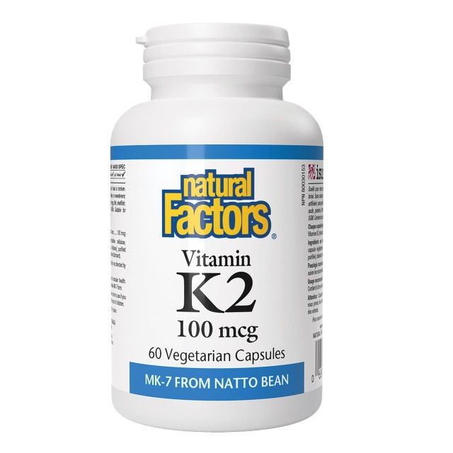 Natural Factors Vitαmin K2 100mg 60softgels (Συμπλήρωμα Διατροφής με Βιταμίνη Κ2)