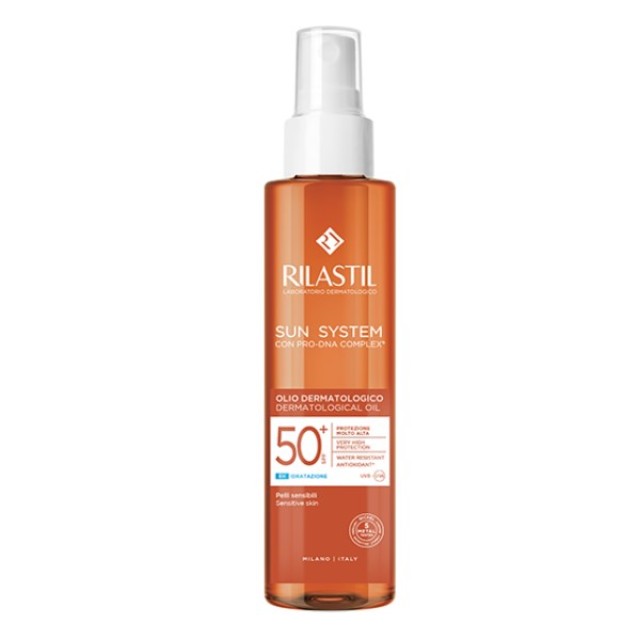 Rilastil Sun System Dermatological Oil SPF50+ 200ml (Αντηλιακό Λάδι Σώματος με Ανάλαφρη Υφή & μη Λιπαρή Αίσθηση)