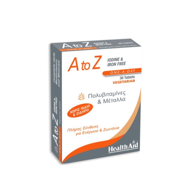Health Aid A To Z Iodine & Iron Free 30tabs