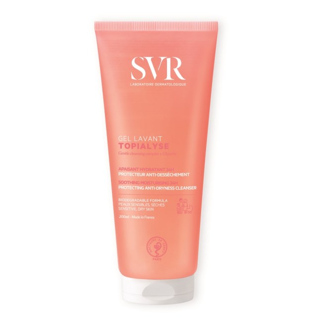 SVR Topialyse Gel Lavant 200ml (Τζελ Καθαρισμού Προσώπου & Σώματος για Ξηρό & Ευαίσθητο Δέρμα)