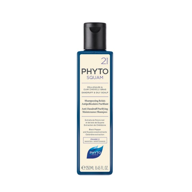Phyto Phytosquam 2 Anti-Dandruff Purifying Maintenance Shampoo 250ml (Αντιπιτυριδικό Εξυγιαντικό Σαμπουάν Συντήρησης)