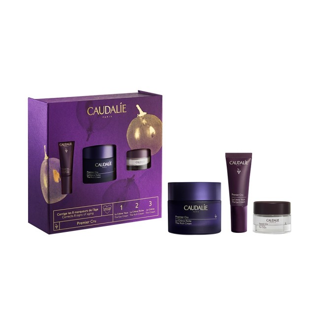 Caudalie SET Premier Cru The Rich Cream 50ml & GIFT Premier Cru The Eye Cream 5ml & Premier Cru The Cream 15ml