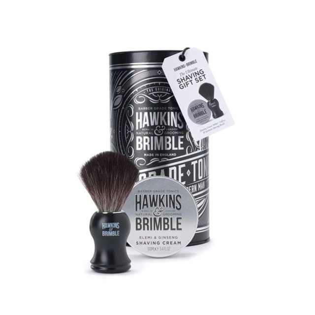 Hawkins & Brimble The Ultimate Shaving Gift SET (ΣΕΤ με Κρέμα Ξυρίσματος & Πινέλο Ξυρίσματος)