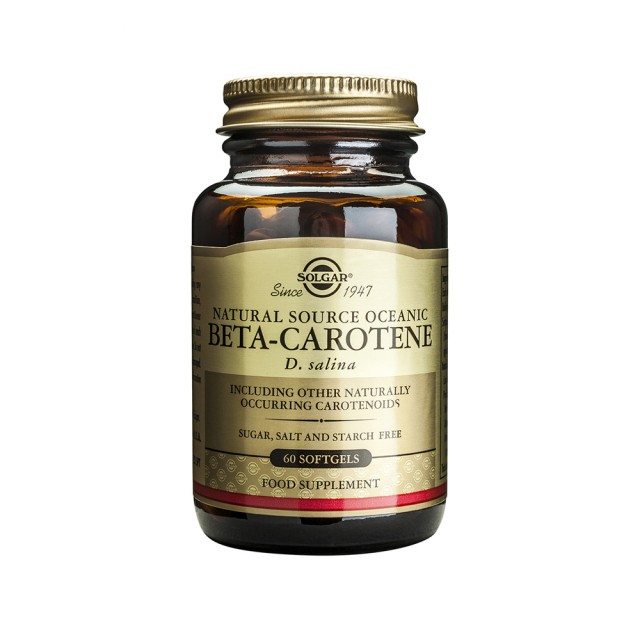 Solgar Natural Source Oceanic Beta Carotene 60 softgels (Βήτα Καροτίνη 60 μαλακές κάψουλες)