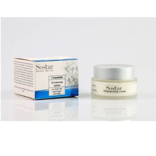 Sostar Cannabidiol Moisturizing Cream 50ml (Ενυδατική Κρέμα Προσώπου με Έλαιο Κάνναβης) 