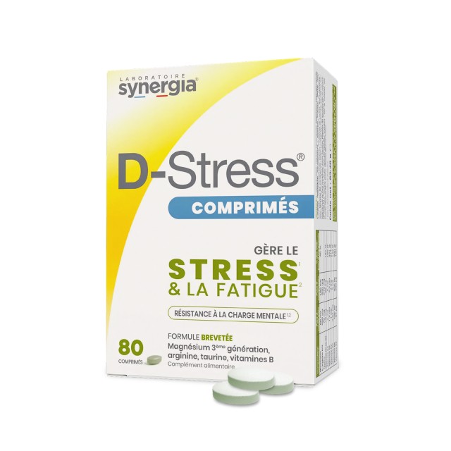 Synergia D-Stress Comprimes 80tabs (Συμπλήρωμα Διατροφής για Ενέργεια & Διαχείριση του Στρες)