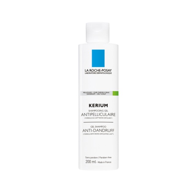 La Roche Posay Shampoo Kerium Antipell Gras 200ml (Αντιπιτυριδικό Σαμπουάν Τζελ για Λιπαρά Μαλλιά)