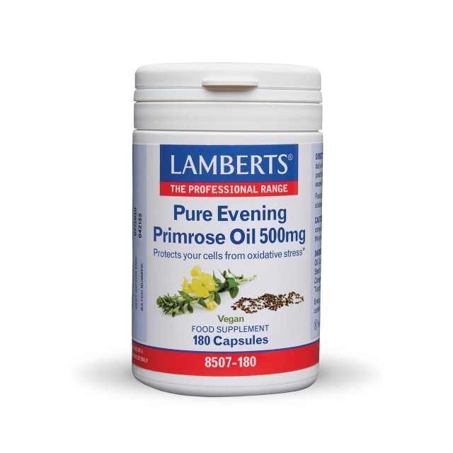 Lamberts Evening Primrose Oil 500mg 180cap (Έλαιο Νυχτολούλουδου με προσθήκη Βιταμίνης Ε)