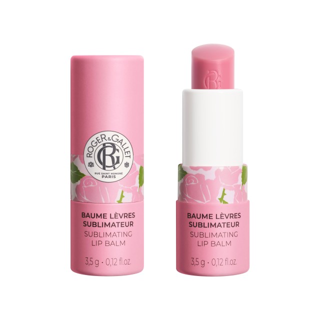 Roger & Gallet Rose Sublimating Lip Balm 3,5gr (Βάλσαμο Χειλιών με Ιταλικό Μανταρίνι – Τριαντάφυλλο Δαμασκού – Musk)